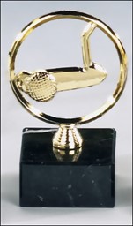 Zeige Details für Metall-Award GOLF auf echtem Marmor Bild von Metall-Award GOLF auf echtem Marmor