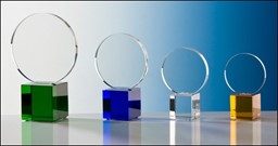 Zeige Details für Crystal-Cube Circle Award, in 3 Größen Bild von Crystal-Cube Circle Award, in 3 Größen