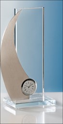 Zeige Details für Kristallglas-Award Swing mit Quartz-Uhr Bild von Kristallglas-Award Swing mit Quartz-Uhr