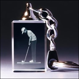 Zeige Details für Schlüsselanhänger Golfer 3D-Glas mit raffiniertem Textur-Effekt ! Bild von Schlüsselanhänger Golfer 3D-Glas mit raffiniertem Textur-Effekt !