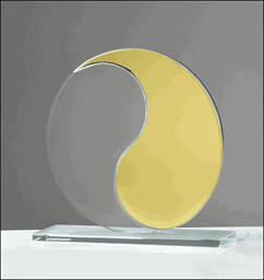 Zeige Details für Gold Crystal Yin Yang Award Bild von Gold Crystal Yin Yang Award