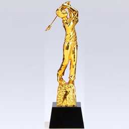 Zeige Details für Golf-Figur auf Glas-Sockel Bild von Golf-Figur auf Glas-Sockel