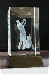 Zeige Details für Golfer 3D-Motiv in fein geschliffenem Glasquader , in 3 Größen Bild von Golfer 3D-Motiv in fein geschliffenem Glasquader , in 3 Größen