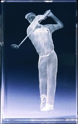 Zeige Details für Golfer beim Abschlag 3D-Glas mit raffiniertem Textur-Effekt ! Bild von Golfer beim Abschlag 3D-Glas mit raffiniertem Textur-Effekt !