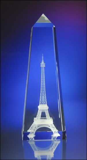 Bild von Obelisk Award 3 DGlas fein gelasert