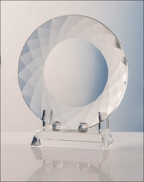 Bild von Teller GOLF mit Halter Kristallglas