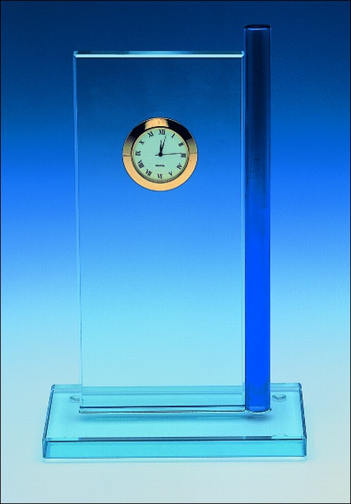 Bild von Kristallglas-Award Colour Tower mit Quartz-Uhr