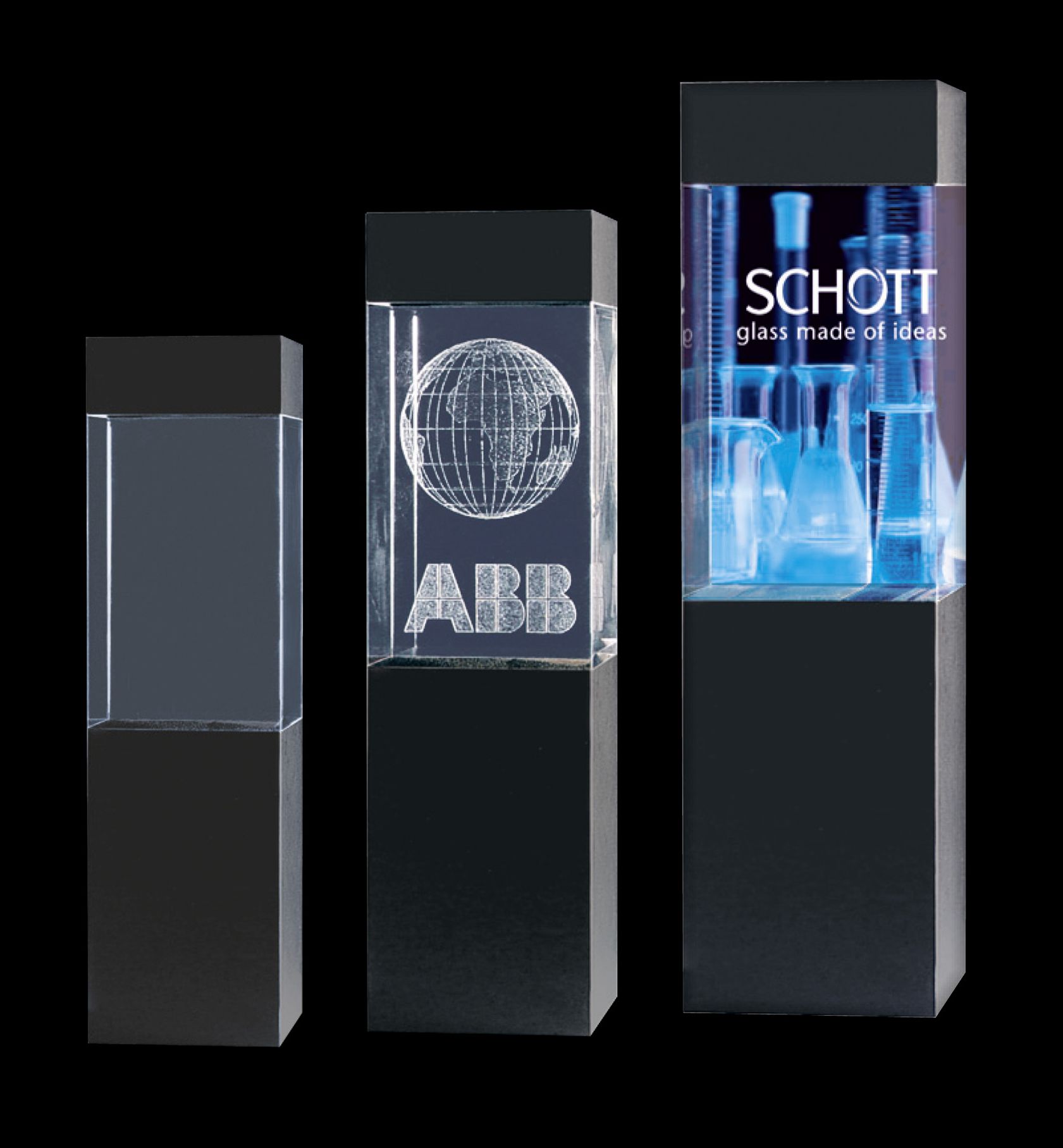 Bild von Black Crystal Award 3D-Glas EXTRA - besonders fein gelasert