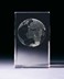 Bild von Globus Weltkugel in Glasblock - 3D-Glas mit realistischem Textur-Effekt
