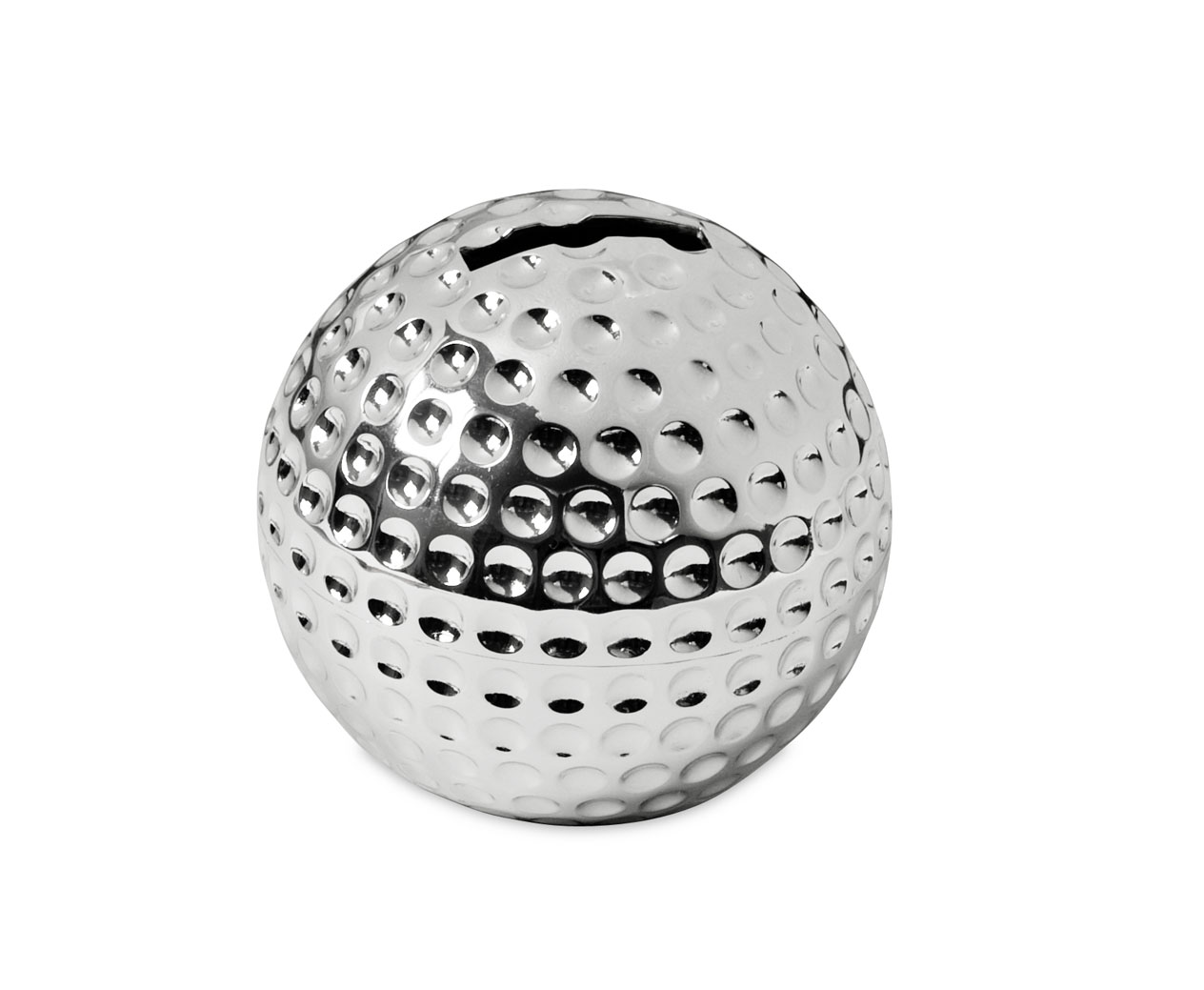 Bild von Spardose Sparbüchse Golfball GOLF  edel versilbert