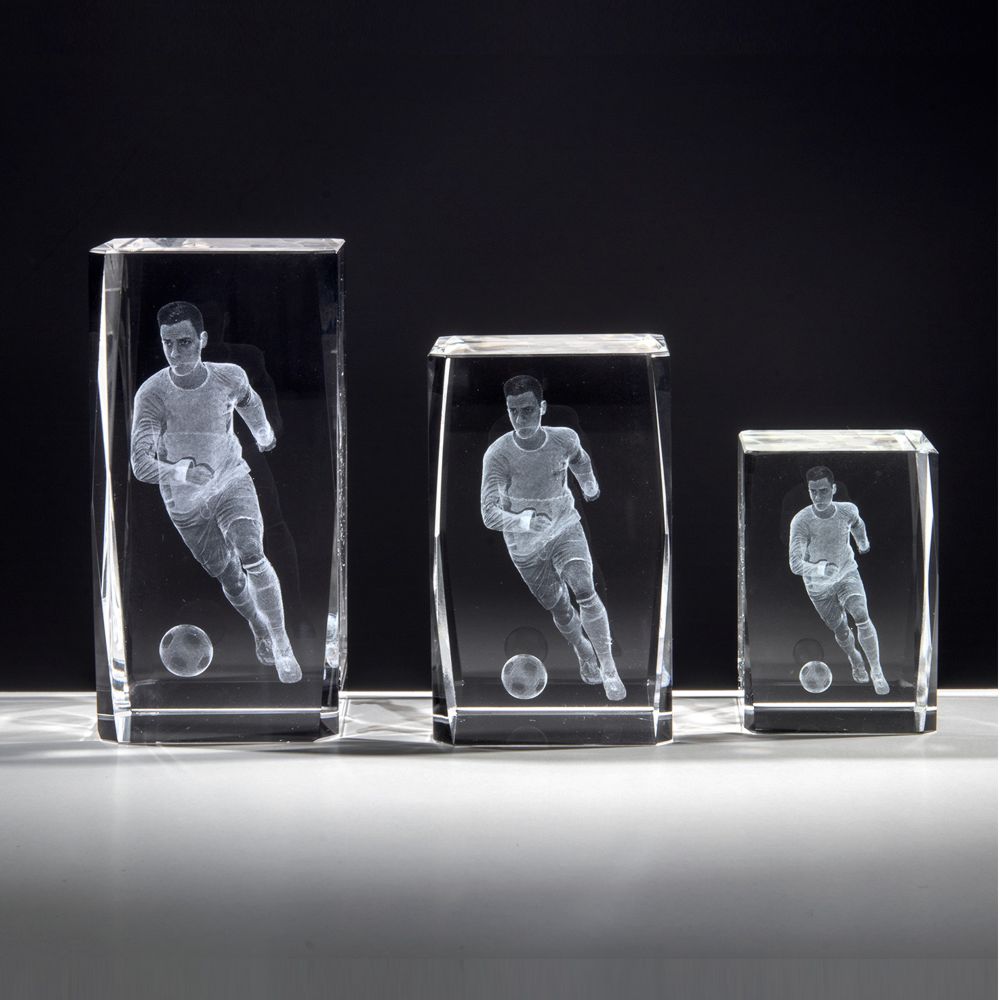 Bild von Fussball-Pokal 3D-Glas