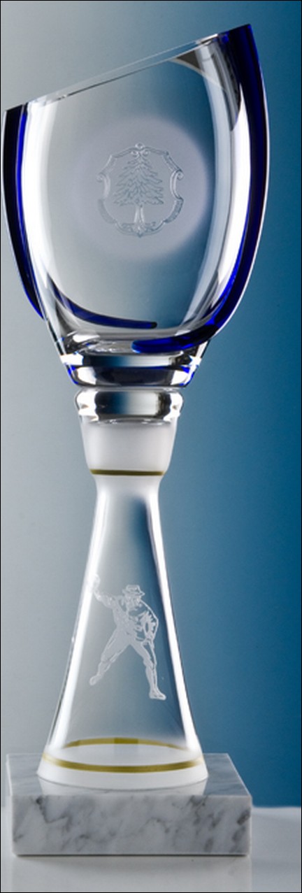 Bild von Großer Glaspokal auf Marmorsockel